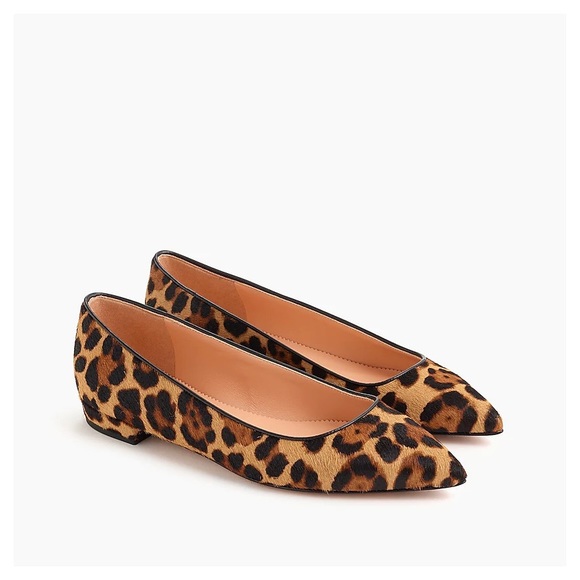 J. Crew Shoes - J.Crew Leopard Pointy Toe Flats Women's 5